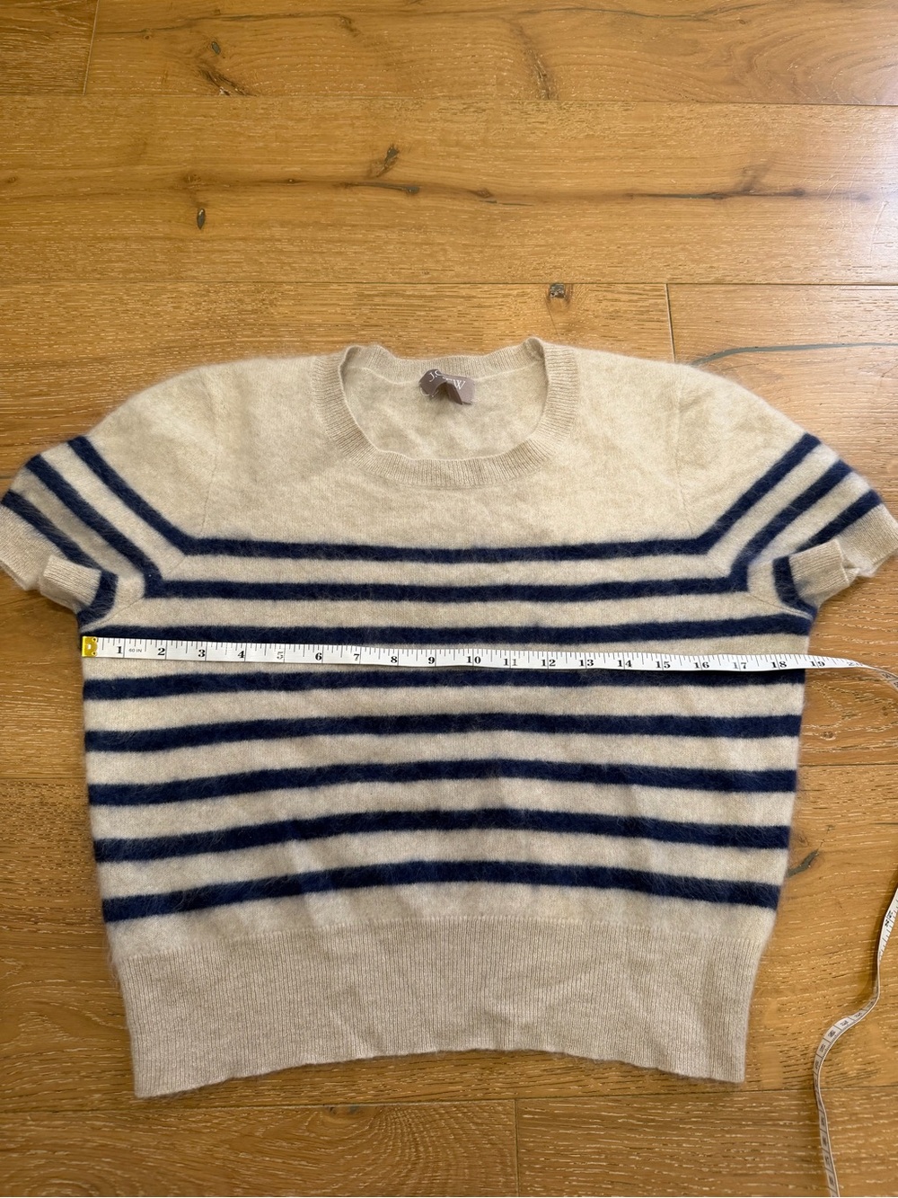 J. Crew Brushed 100% Cashmere Striped Sweater - size Medium - Picture 6 of 7